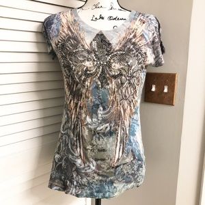 Daytrip Sheer Fleur Top Size Medium‎